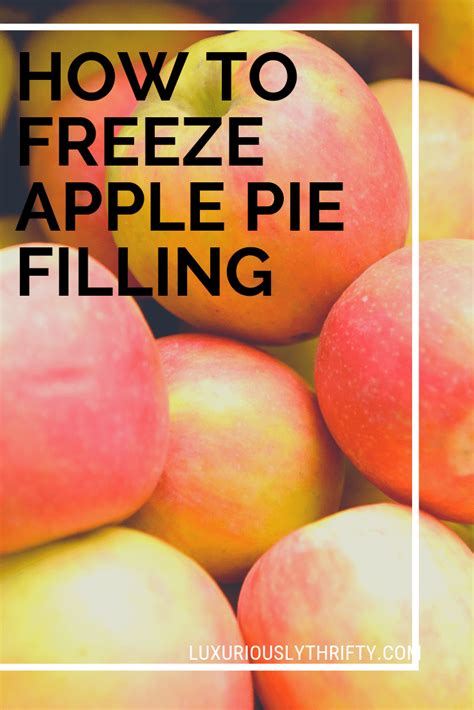 How To Freeze Apple Pie Filling Freezing Apples Apple Recipes To