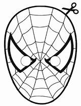 Spiderman Maschera Colorare Spider Ausmalbilder Drucken Cose sketch template