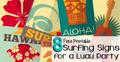 printable surfing signs   luau party nerdy mamma