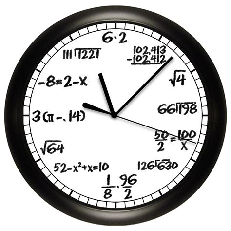 math wall clock chalkboard equations teacher professor math clas