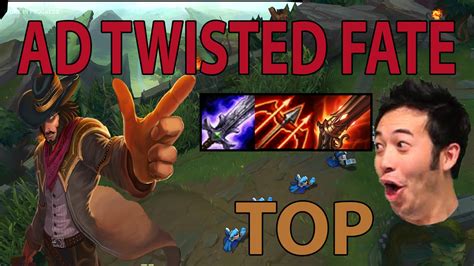 ad twisted fate top op splitpush youtube