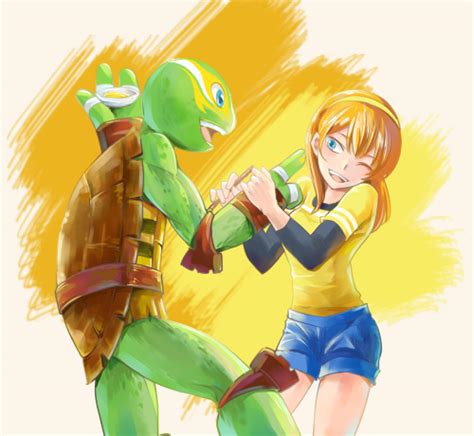 Tmnt Michelangelo And April By Ice Mei On Deviantart