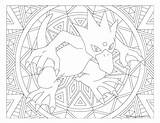Mandala Coloriage Golduck Windingpathsart Mankey sketch template