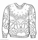 Sweater Ugly Coloring Christmas Jumper Colouring Getdrawings Pages sketch template
