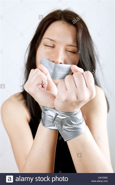 kidnapped young woman stock photo alamy