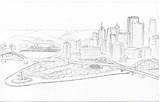 Pittsburgh Skyline Sketch Deviantart sketch template