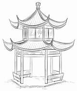 Pagoda Supercoloring sketch template