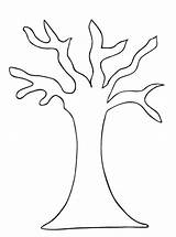 Tree Coloring Leaves Pages Without Printable Outline Trunk Bare Colouring Leafless Drawing Branches Pattern Branch Trees Clipart Kids Fall Template sketch template