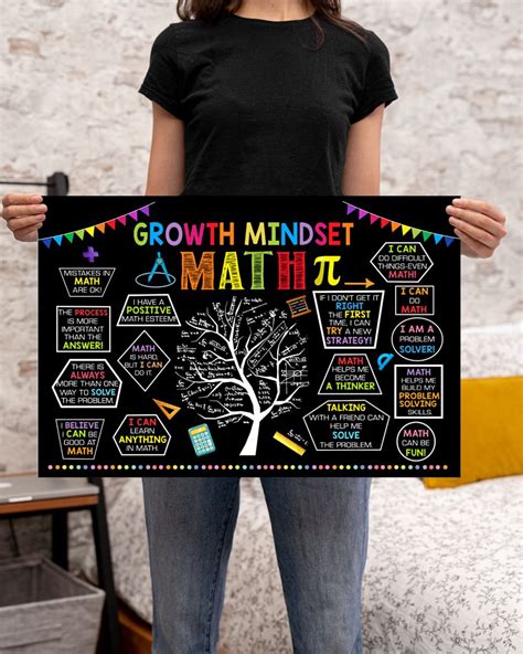 math poster growth mindset poster  limited edition