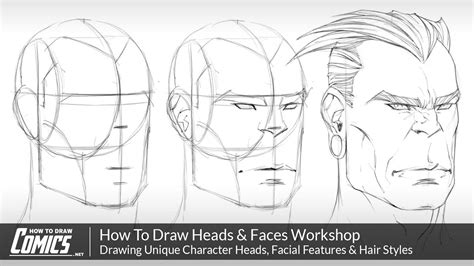 draw heads  faces workshop drawing unique character heads