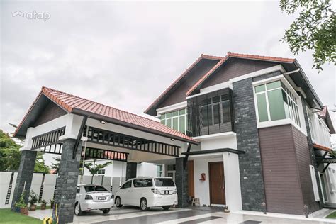 classic contemporary exterior bungalow design ideas  malaysia atapco