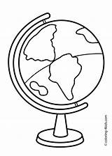Globe Coloring Drawing Simple Kids Printable Pages School Clipart Classes Earth Globes Getdrawings Clipartmag Books 4kids sketch template