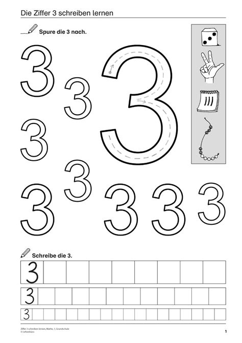 ziffer  schreiben lernen mathematik  klasse und