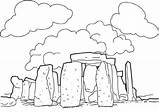 Stonehenge Prehistoria Monuments Angleterre Coloriages Monument Monumento Designlooter 451px 81kb sketch template
