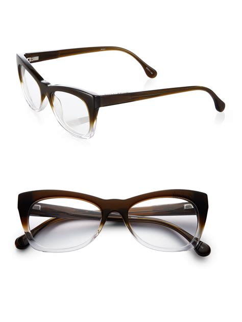 Elizabeth And James Ombre Catseye Eyeglasses In Black Brown Clear Lyst