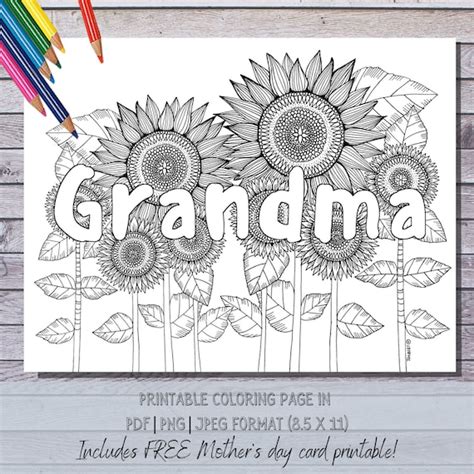 coloring page  grandma pin  reader bee  printable coloring