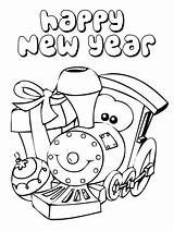 Coloring Year Pages Happy Years Train Printable Cute Eve Print Color Sheets Little Says Bendy Kids Shopkins Chinese Getcolorings Leap sketch template