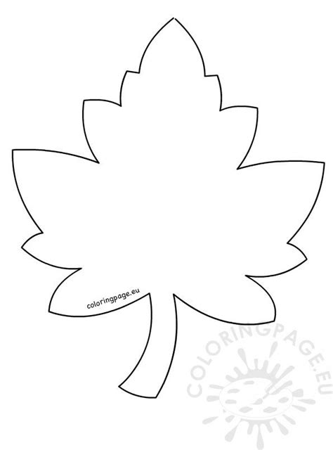 maple leaf template coloring page