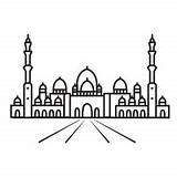 Zayed Mosque Sheikh sketch template