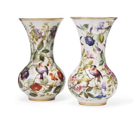 pair  french porcelain vases mid  century christies
