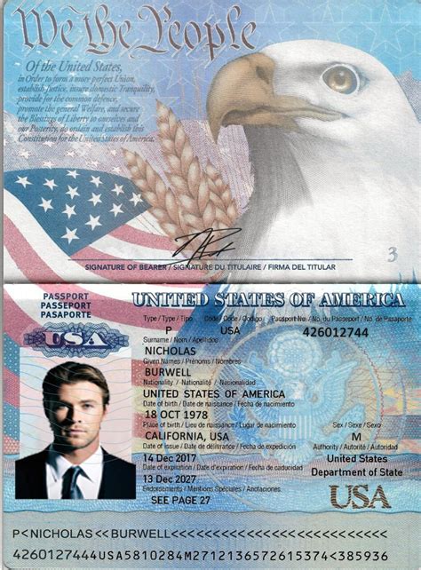 usa passport  passport  passport template passport