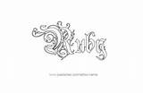 Ruby Tattoo Name Designs Font Calligraphy Tattoos sketch template
