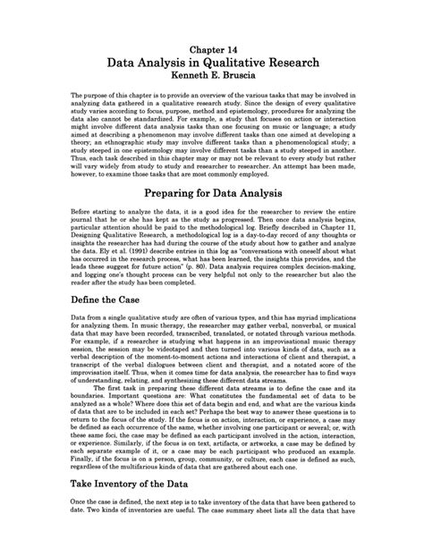 Pdf Data Analysis In Qualitative Research