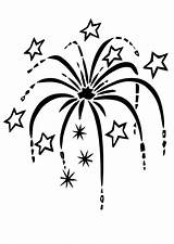 Coloring Fireworks Pages sketch template
