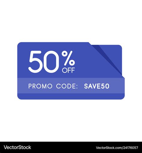 promo code coupon code flat badge design  white vector image