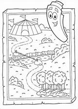 Dora Map Explorer Coloring Pages Printable Popular Library Clipart sketch template
