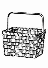 Basket Coloring Pages Printable Color sketch template