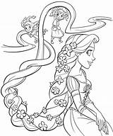 Rapunzel Coloring Pages Kids Printable Tangled Sheets sketch template