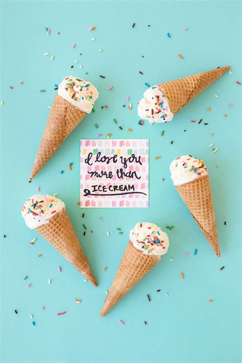 I Love You More Than Ice Cream Free Printable Floral Printables