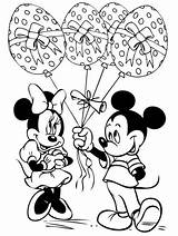 Coloring Minnie Easter Pages Mickey Mouse Disney Choose Board Balloons Eggs sketch template