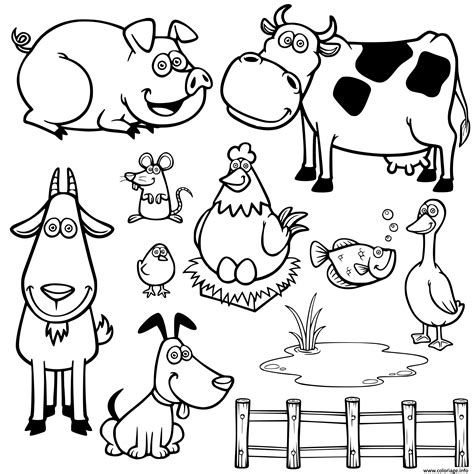 coloriage animaux de la ferme dessin anime jecoloriecom