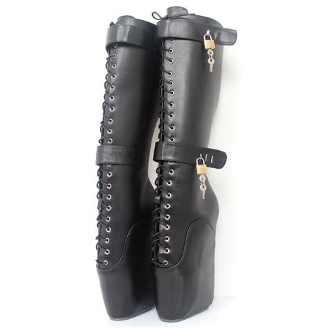 18cm extreme high heel fetish sexy wedges lace up buckle