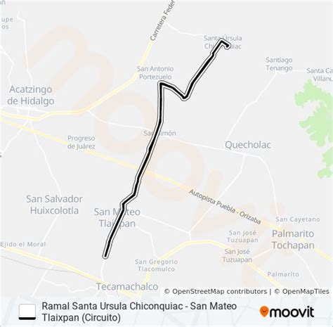 Ruta Santa Ursula Chiconquiac Horarios Paradas Y Mapas Ramal Santa