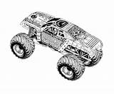 Monster Truck Meents Pages Coloring Trucks Tom Prowler Coloringpagesonly Ausmalbilder Bigfoot Famous sketch template