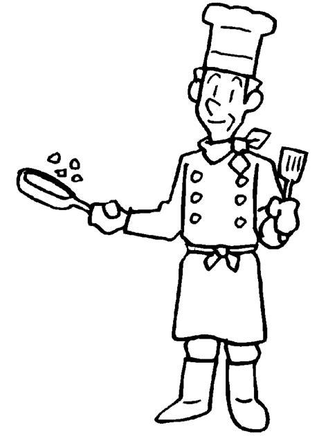 cartoon chef coloring pages coloring pages