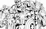 Coloring Superhero Pages Avengers Kids sketch template