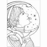 Astronaut Printable Planet Landed Xcolorings sketch template