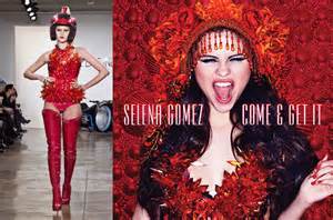 Selena Gomez Sports The Blonds Corset On Come And Get It Single Art