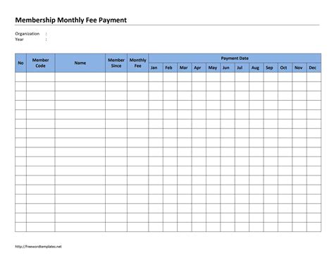 bill payment schedule template   printable monthly aol