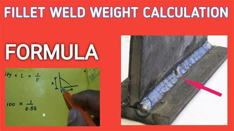 Fillet Weld Weight Calculation Formula Youtube