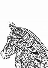 Mozaiek Paarden Kleurplaat Mosaik Pferden Malvorlage Stemmen sketch template