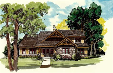 rustic  bed craftsman home plan kn architectural designs house plans