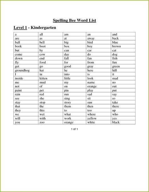 spelling kindergarten sight words worksheets  worksheet resume