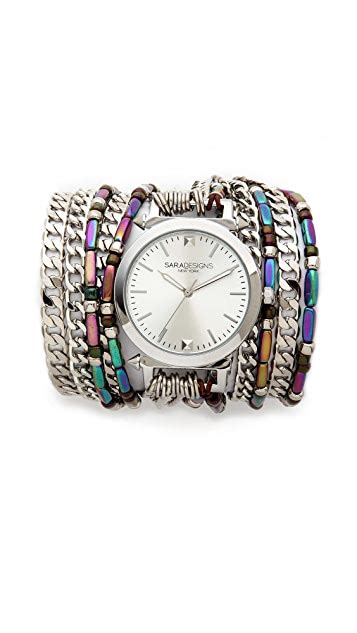 Sara Designs Stone And Chain Wrap Watch Shopbop New To Sale Save Up