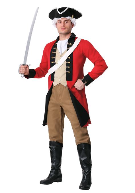 mens british red coat costume