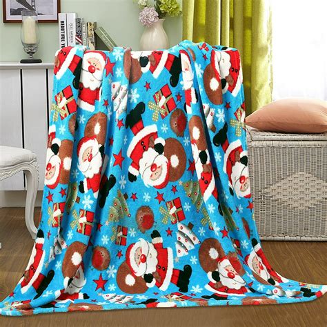 santas gifts ultra plush fleece christmas throw blanket